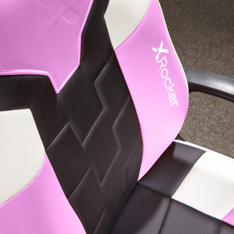 X Rocker | Saturn Mid-Back Wheeled Esport Gaming Chair for Juniors and Teens - Pink