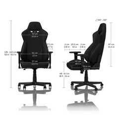 Nitro Concepts S300 Fabric Gaming Chair - Stealth Black