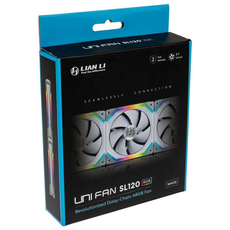 Lian-Li UNI SL120 Addressable RGB White 120mm Fan