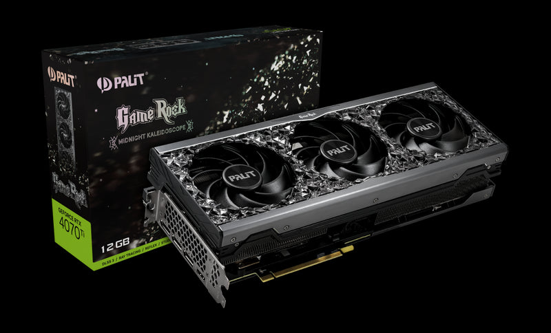 Palit RTX4070 TI GameRock, PCIe4, 12GB DDR6X, HDMI, 3 DP, 2610MHz Clock, RGB Lighting