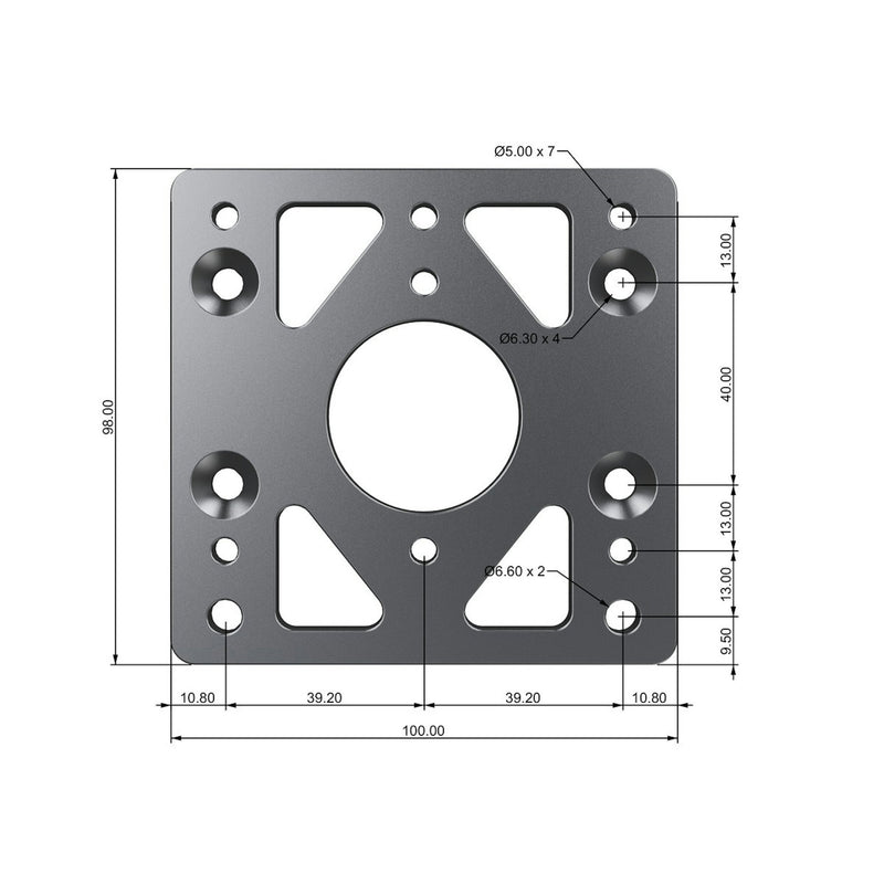 MOZA Racing Wheel Base Adapter Plate for all Moza Wheelbases (RS049)