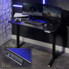 X Rocker Ascend Height Adjustable Desk - Black