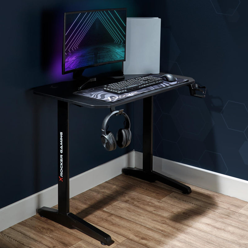 X Rocker Panther Gaming Desk - Black