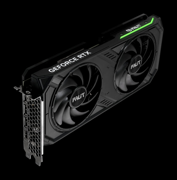 Palit RTX4070 SUPER DUAL OC Graphics Card, 12GB DDR6X, HDMI, 3 DP, 2550MHz Clock, Overclocked, RGB Lighting