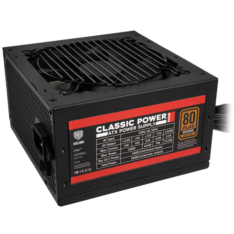 Kolink Classic Power 500W 80 Plus Bronze Power Supply
