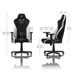 Nitro Concepts S300 Fabric Gaming Chair - Radiant White