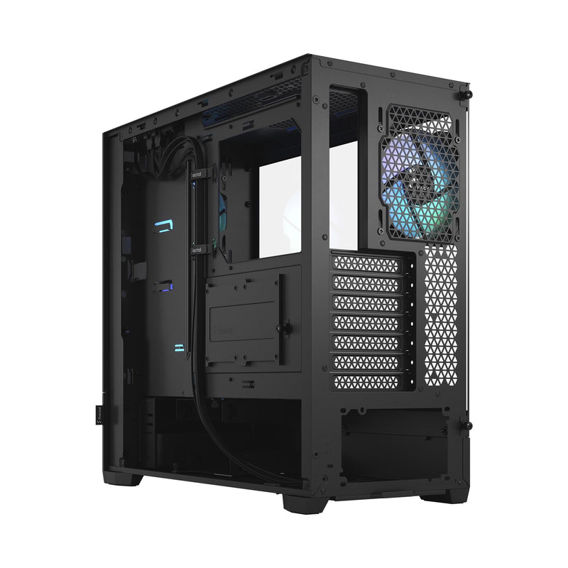 Fractal Design Pop Air RGB (Black TG) Gaming Case w/ Clear Glass Window, ATX, Hexagonal Mesh Front, 3 RGB Fans & ARGB Controller