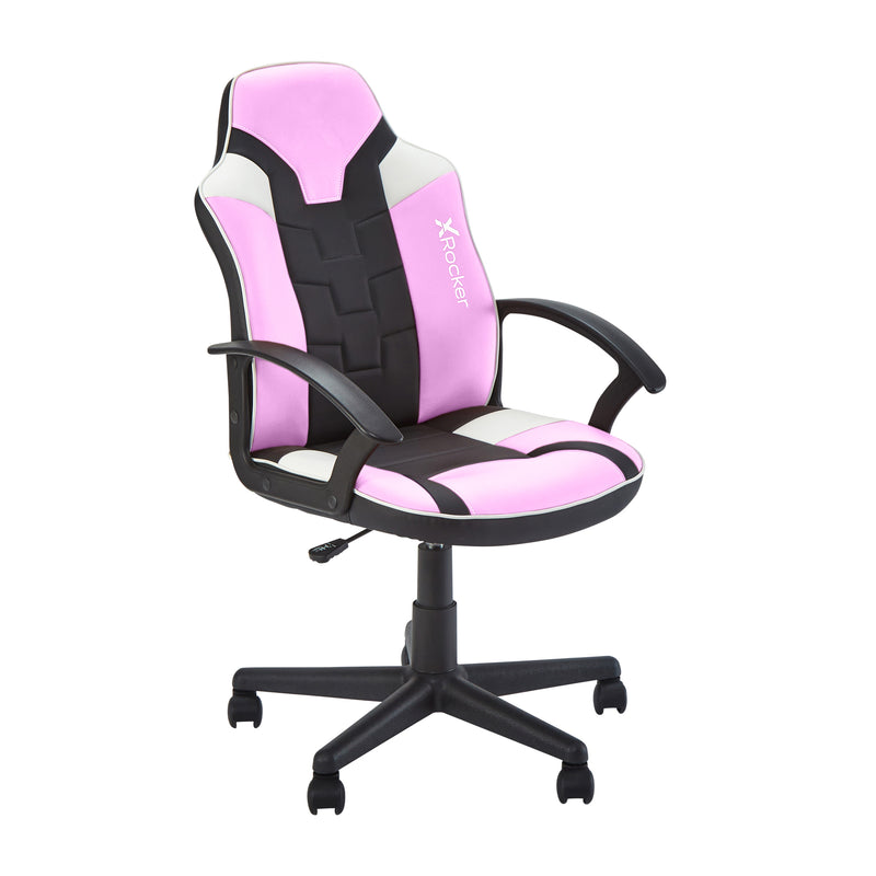 X Rocker | Saturn Mid-Back Wheeled Esport Gaming Chair for Juniors and Teens - Pink