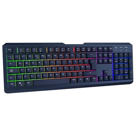 CiT Rainbow 4-in-1 Gaming Kit - Backlit RGB Keyboard, 2400 DPI RGB Mouse, 40mm Driver Headset, Mouse Mat