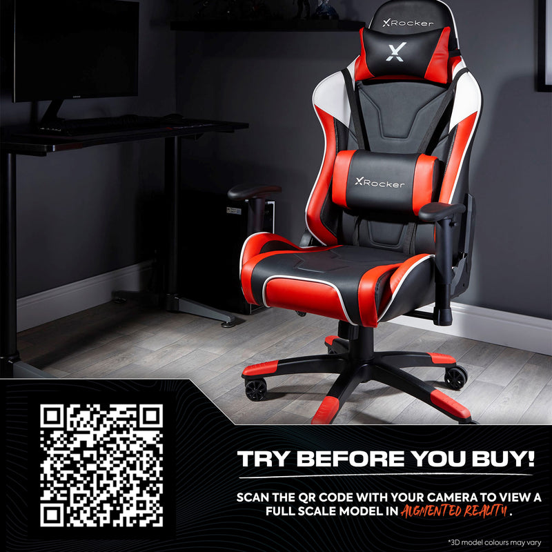 X Rocker | Agility Sport Esport Gaming Chair with Comfort Adjustability - RED