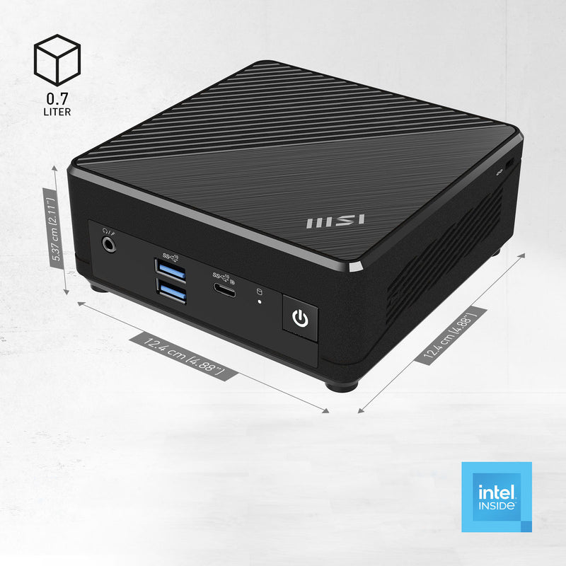 MSI Cubi N ADL Intel N200, 4GB RAM, 128GB SSD, Windows 11 Pro - Mini PC