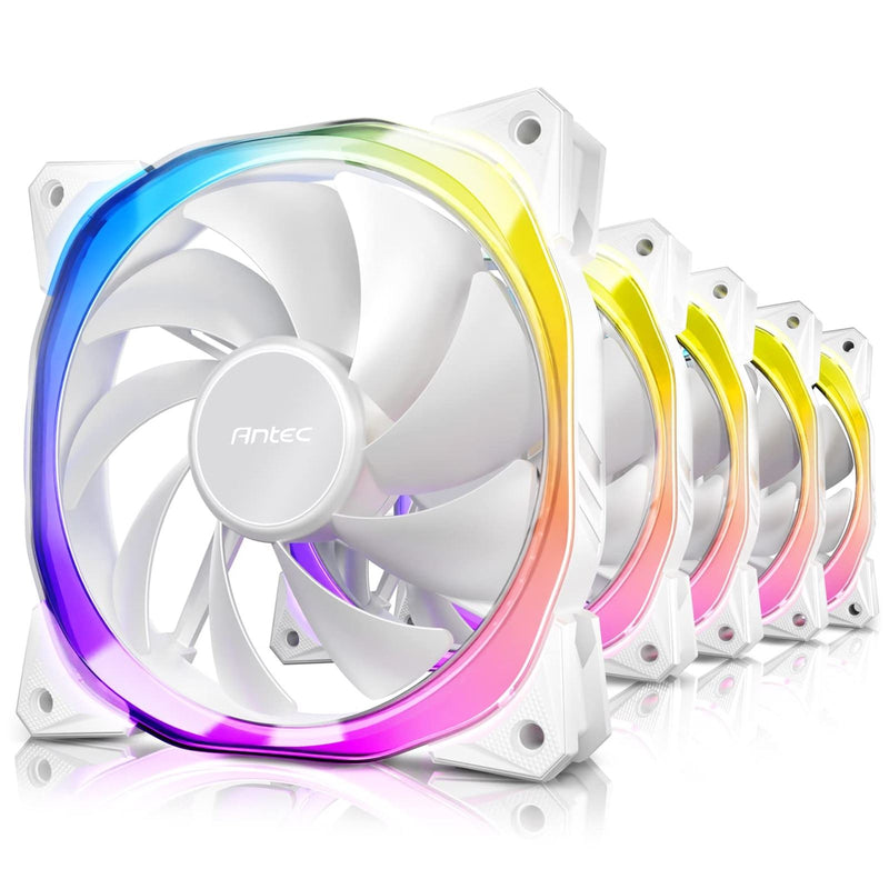 Antec Fusion 120mm ARGB 5 Fan Pack with Controller - White