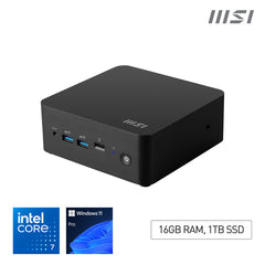 MSI Cubi NUC 1M Intel Core 7 150U, 16GB RAM, 1TB SSD, Windows 11 Pro - Mini PC