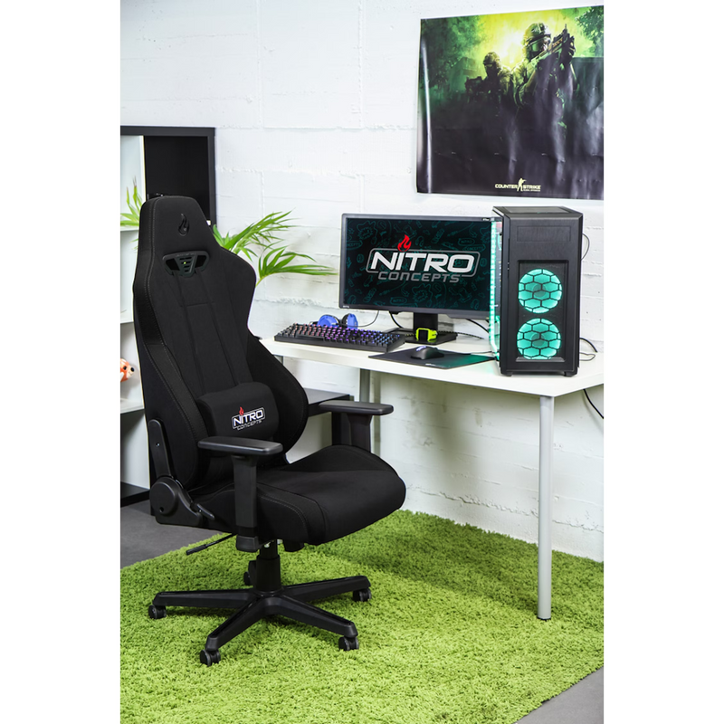 Nitro Concepts S300 Fabric Gaming Chair - Stealth Black