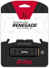 Kingston 4TB Fury Renegade M.2 NVMe SSD, M.2 2280, PCIe4, Aluminium Heatspreader - PS5 Compatible