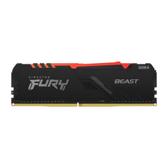 Kingston FURY Beast RGB, DDR4, 16GB (2x8 GB), DIMM, 288-pin, 3200 MHz, Black