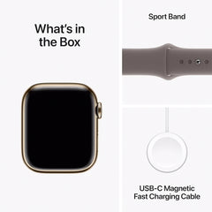 Apple Watch Series 9 GPS + Cellular, 41 mm, Band Size: S/M - Gold Stainless Steel (MRJ53QA/A)