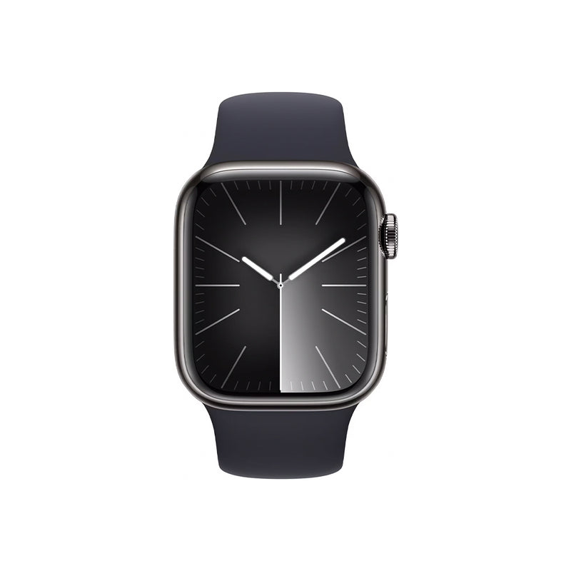 Apple Watch Series 9 GPS + Cellular, 41 mm, Band Size: M/L - Graphite Stainless Steel (MRJ93QA/A)