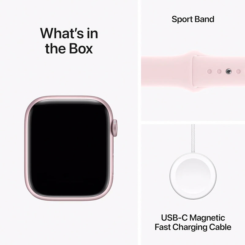 Apple Watch Series 9 GPS + Cellular, 41 mm, Band Size: S/M - Light Pink (MRHY3QA/A)