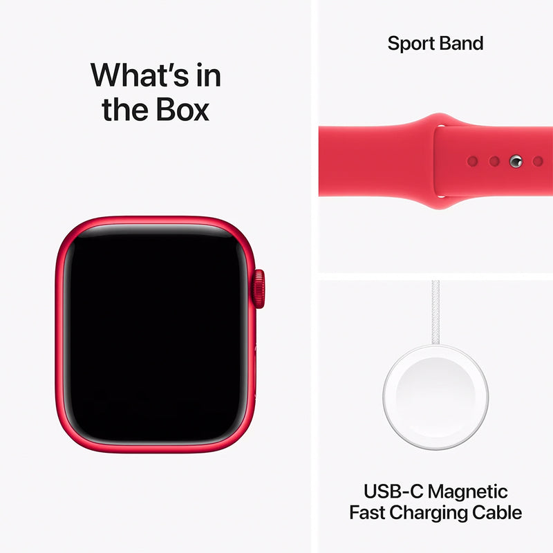 Apple Watch Series 9 GPS + Cellular, 45mm, Band Size: M/L - Red (MRYG3QA/A)