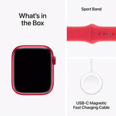 Apple Watch Series 9 GPS + Cellular, 45 mm, Band Size: S/M - (PRODUCT) RED (MRYE3QA/A)