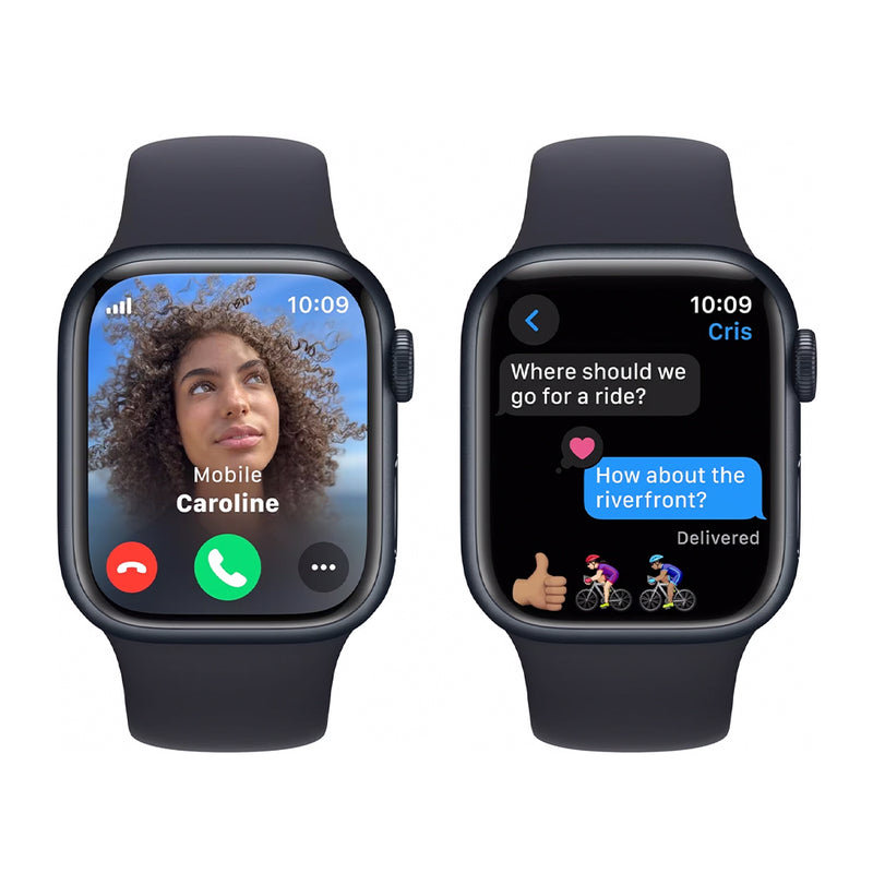 Apple Watch Series 9 GPS + Cellular, 41 mm, Band Size: M/L - Midnight (MRHT3QA/A)