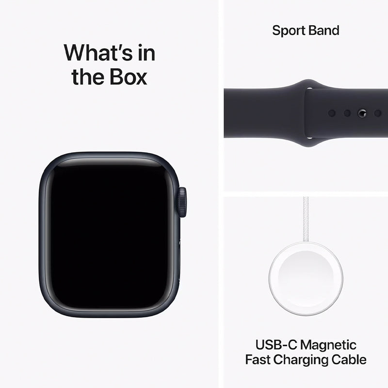 Apple Watch Series 9 GPS + Cellular, 41 mm, Band Size: M/L - Midnight (MRHT3QA/A)