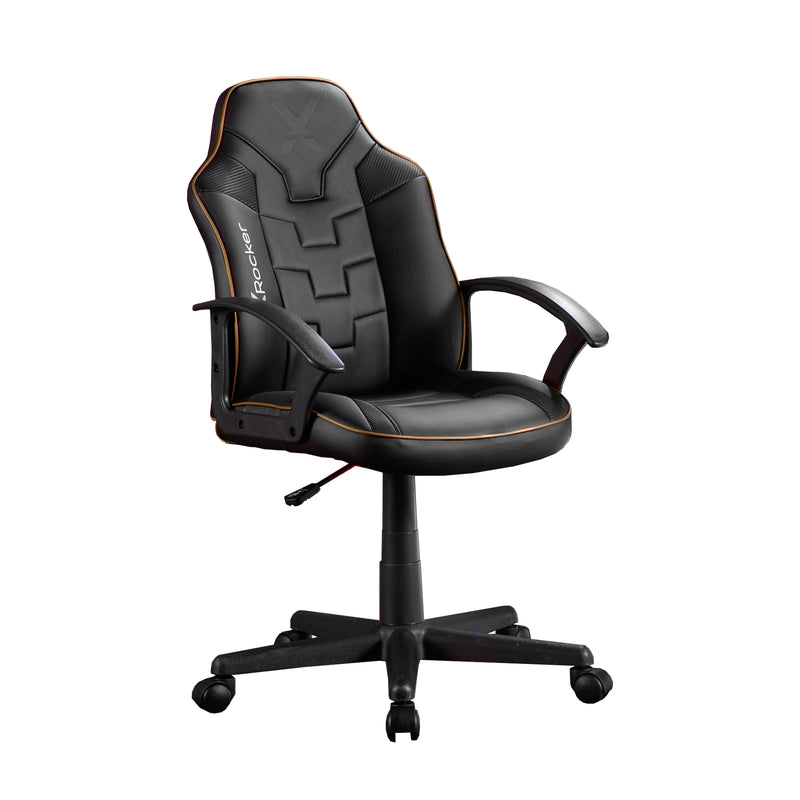 X Rocker | Saturn Mid-Back Wheeled Esport Gaming Chair for Juniors and Teens - Black/Gold