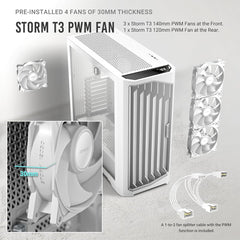 Antec Performance 1 Full Tower Gaming Case - White