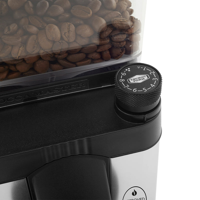 Moccamaster KM5 Burr Coffee Grinder - Polished Silver