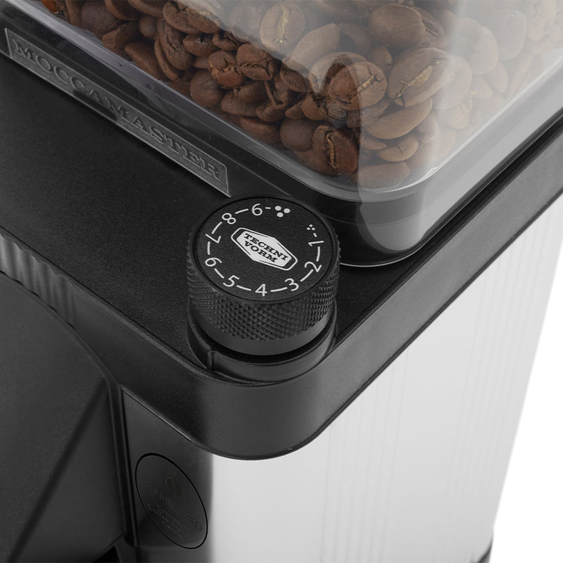 Moccamaster KM5 Burr Coffee Grinder - Polished Silver