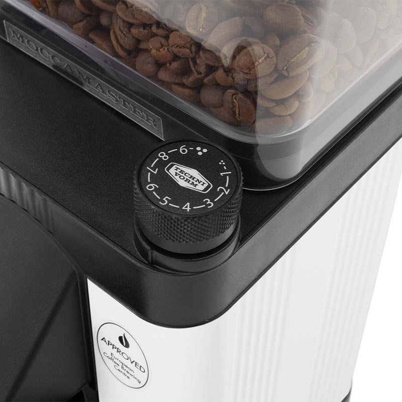 Moccamaster KM5 Burr Coffee Grinder - Matte White