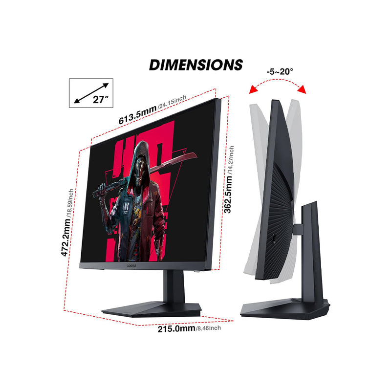 Koorui 27" FHD 165Hz Gaming Monitor (GN01)