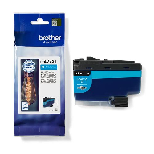 Brother High Capacity Cyan Ink Cartridge 5k pages - LC427XLC