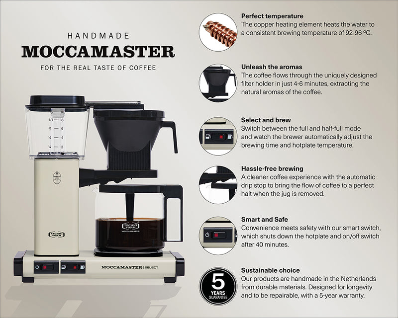 Moccamaster KBG Select Coffee Machine - Pastel Blue