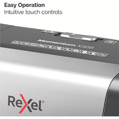 Rexel Momentum X308 (15L) P-3 Cross Cut Shredder - Black