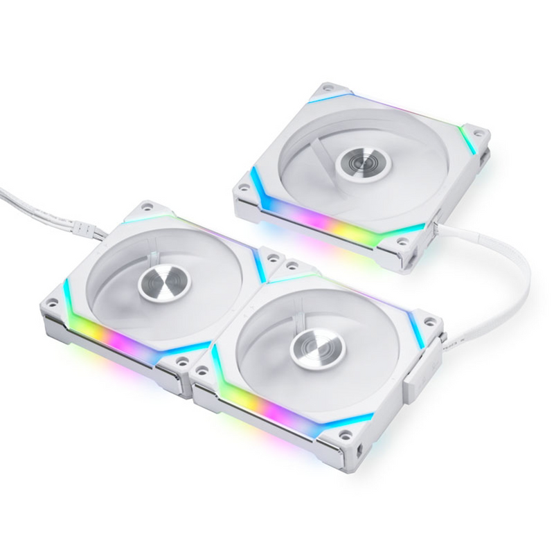 Lian-Li UNI SL120 V2 Addressable RGB White 120mm Fan Triple Pack with Controller