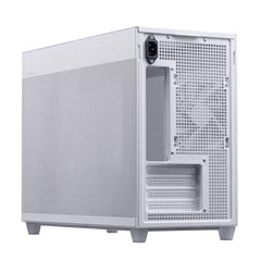 Asus Prime AP201 Gaming Case w/ Tempered Glass Window, Micro ATX, USB-C, Tool-free Panels, 338mm GPU & 360mm Radiator Support, White