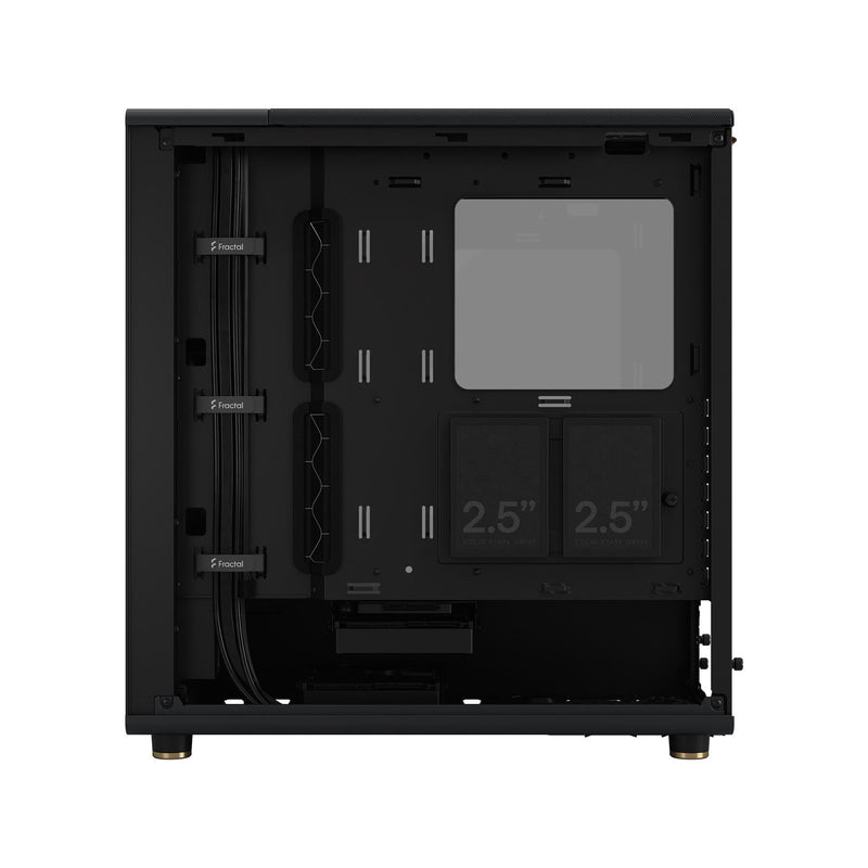 Fractal Design North Charcoal Black (TG Dark) Case w/ Dark Tint Glass Window, ATX, 2 Fans, USB-C, Walnut Front