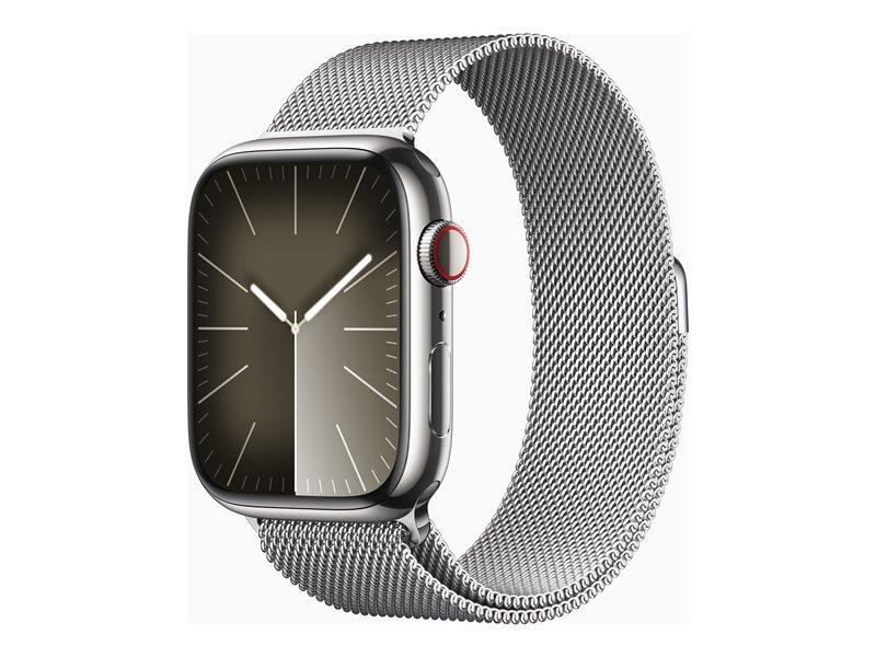 Apple Watch Series 9 (GPS + Cellular) - 45 mm - Silver Stainless Steel - Milanese Loop