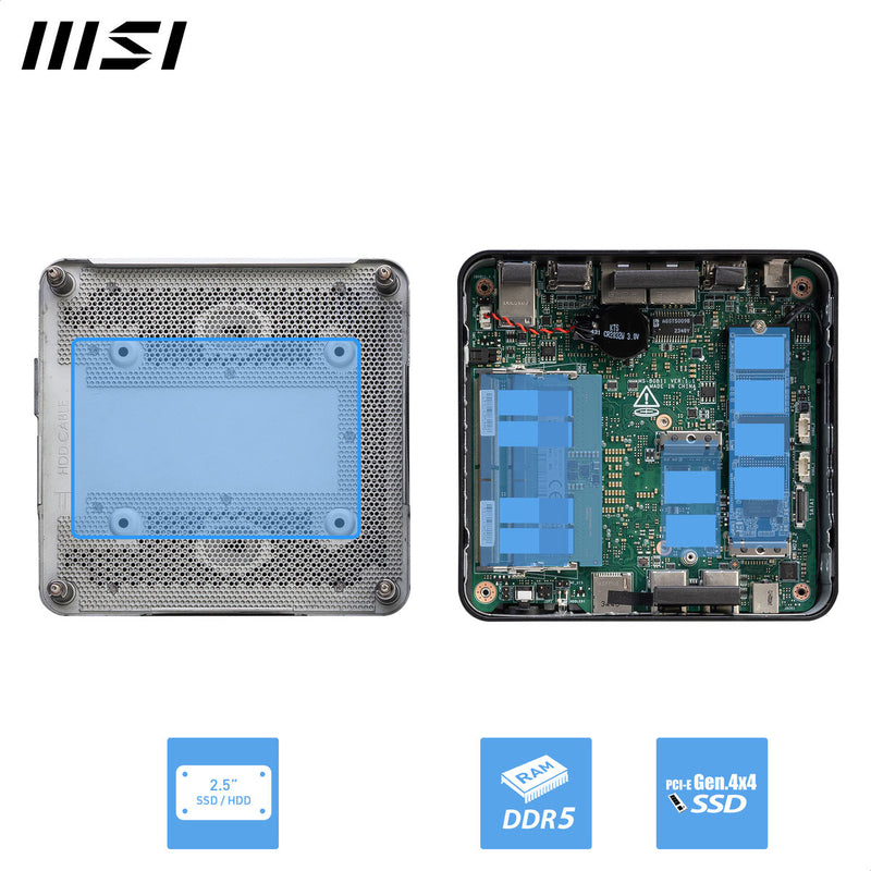 MSI Cubi NUC 1M Intel Core 7 150U (14th Gen) - Mini PC (Barebone)