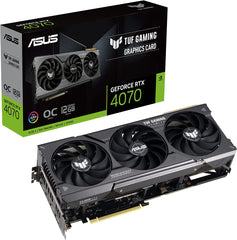 Asus TUF GAMING RTX4070, PCIe4, 12GB DDR6X, HDMI, 3 DP, 2505MHz Clock, RGB Lighting