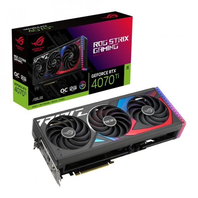 Asus ROG STRIX RTX4070 Ti OC, PCIe4, 12GB DDR6X, 2 HDMI, 3 DP, 2790MHz Clock, RGB Lighting, Overclocked