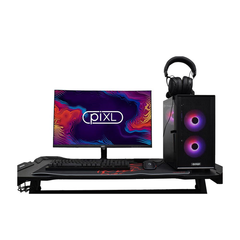 RGB Gaming Bundle - 24" Curved Monitor, Desk, RGB Gaming Case, Keyboard & Mouse, Gaming PC