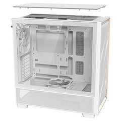 Antec FLUX Mid Tower PC Case - White/Wood