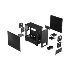 Fractal Design Pop Silent (Black Solid) Gaming Case, ATX, Sound-Damping Steel & Foam, 3 Fans