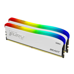 Kingston FURY Beast 16GB (2 x 8GB), DDR4, 3200 MHz, RGB - White