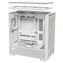 Antec FLUX Mid Tower PC Case - White/Wood