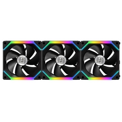 Lian-Li UNI SL120 Addressable RGB Black 120mm Fan Triple Pack with Controller