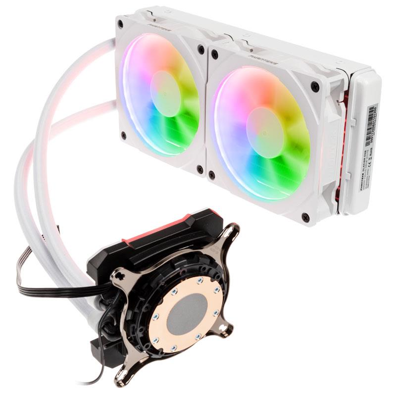 Phanteks Glacier One 240MPH All In One CPU Water Cooler HALOS D-RGB White